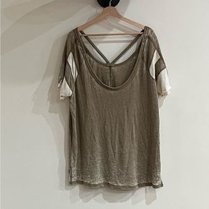 Free people olive green soft T-shirt